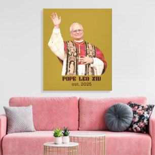 Pope Leo XIV Est 2025 Commemorative Canvas Print