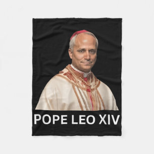 Pope Leo Xiv , God Bless Pope Leo Xiv Tee Fleece Blanket