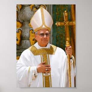 Pope Leo XIV Mass Sistine Chapel  Poster