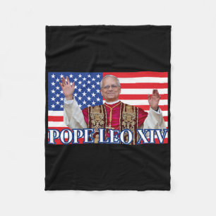 Pope Leo Xiv New Pope First American Pope Flag Pro Fleece Blanket