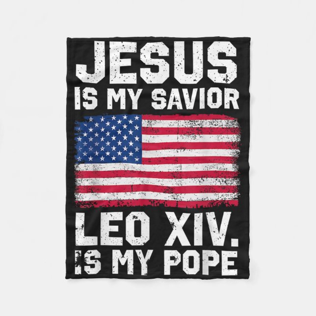 Pope Leo Xiv. - Pope Leo  Fleece Blanket (Front)