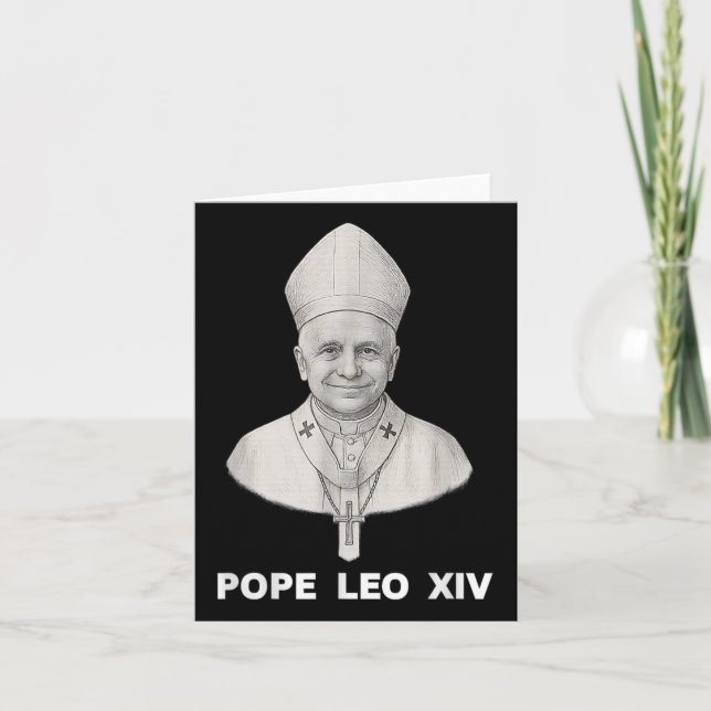Pope Leo Xiv Portrait  Card (Front)