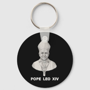 Pope Leo Xiv Portrait Keychain