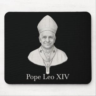 Pope Leo Xiv Portrait  Mouse Pad