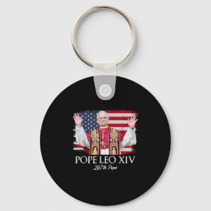 Pope Leo Xiv Robert Francis Prevost First American Keychain