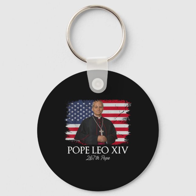 Pope Leo Xiv Robert Francis Prevost First American Keychain (Front)