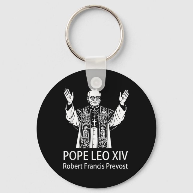 Pope Leo Xiv Robert Francis Prevost  Keychain (Front)