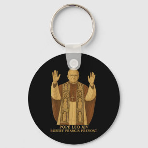 Pope Leo Xiv Robert Francis Prevost Pope 2025  Keychain