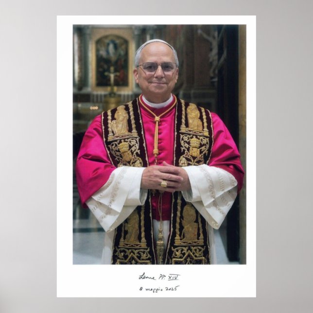 Pope Leo XIV Robert Francis Prevost Poster (Front)