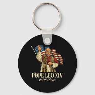 Pope Leo Xiv Shirt Cardinal Robert Prevost America Keychain