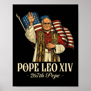 Pope Leo Xiv Shirt Cardinal Robert Prevost America Poster