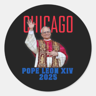 Pope Leon Xiv 2025 – Chicago’s First American Pope Classic Round Sticker