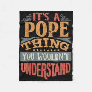 Pope Name _2 Fleece Blanket