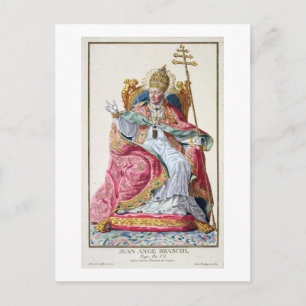 Pope Pius VI (1717-99) from 'Receuil des Estampes, Postcard