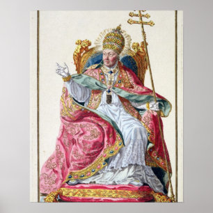 Pope Pius VI (1717-99) from 'Receuil des Estampes, Poster