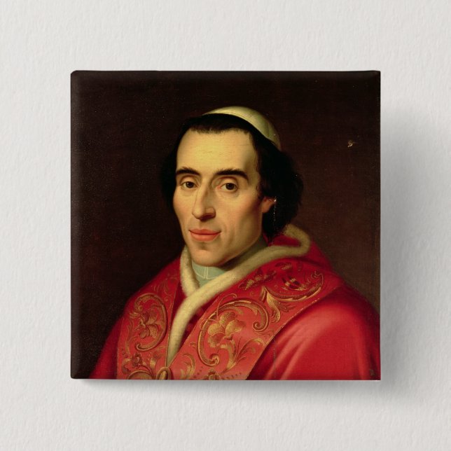 Pope Pius VII 2 Inch Square Button (Front)