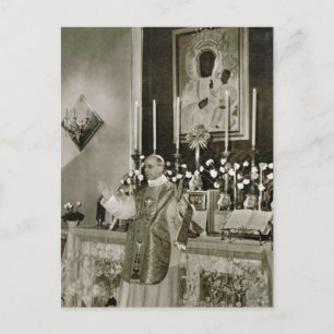 Pope Pius XII, saying Mass Postcard