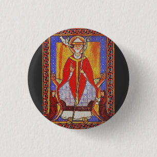 Pope Saint Gregory I the Dialogist 1 Inch Round Button