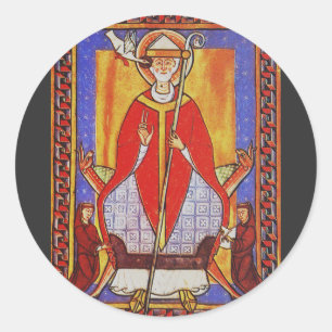 Pope Saint Gregory I the Dialogist Classic Round Sticker