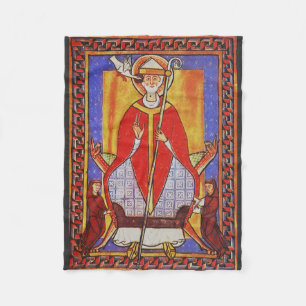 Pope Saint Gregory I the Dialogist Fleece Blanket