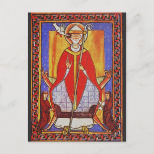 Pope Saint Gregory I the Dialogist Holiday Postcard