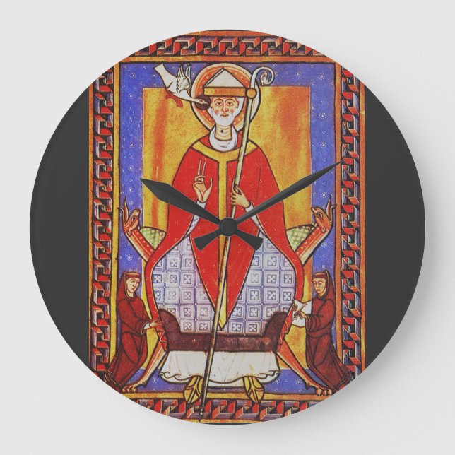 Pope Saint Gregory I the Dialogist Large Clock (Front)