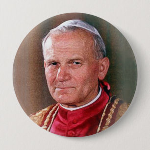 Pope Saint John Paul II 4 Inch Round Button