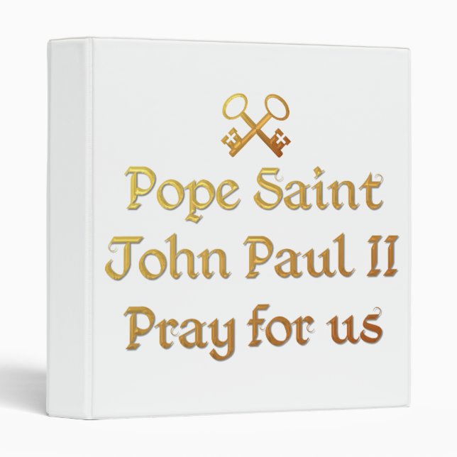 Pope Saint John Paul II Pray for us Binder (Front/Spine)