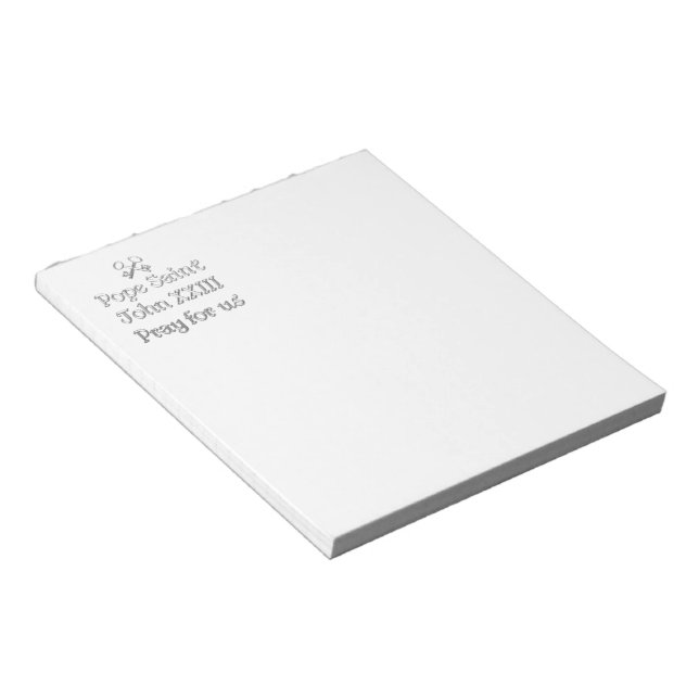 Pope Saint John XXIII Pray for Us Notepad (Angled)