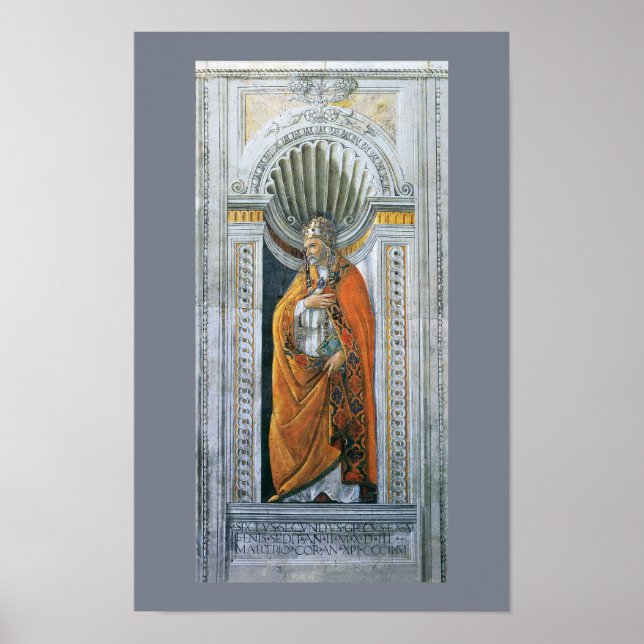 Pope Saint Sixtus II by Sandro Botticelli Poster (Front)