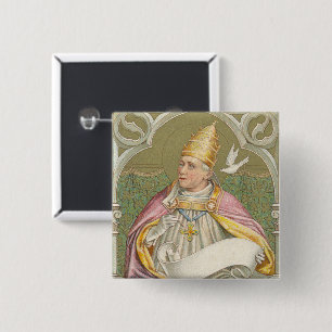 Pope St. Gregory the Great (M 067) 2 Inch Square Button