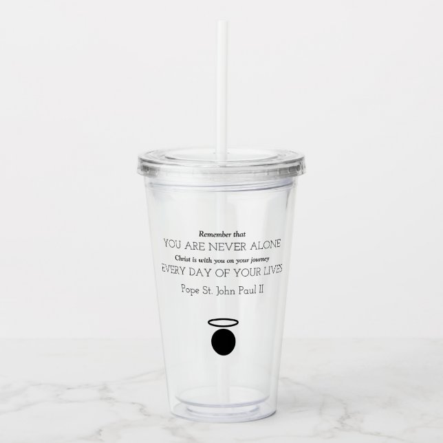Pope St. John Paul II Quote Tumbler (Front)
