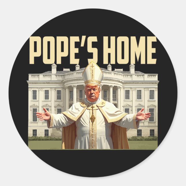Pope Trump  Classic Round Sticker (Front)