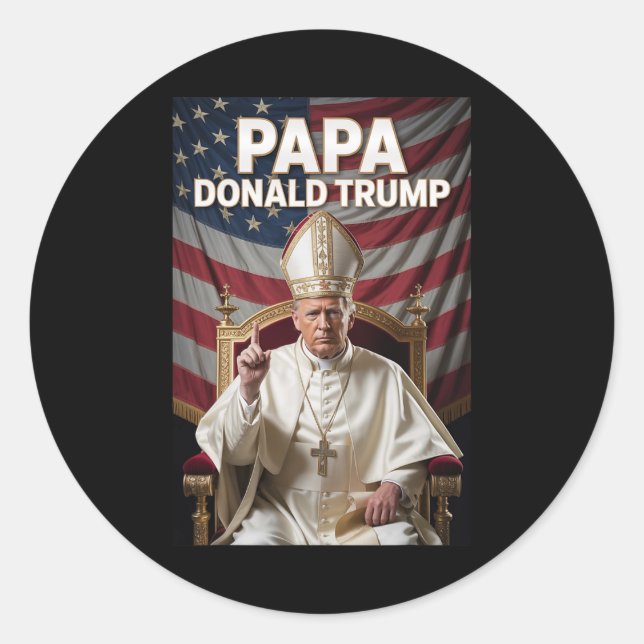 Pope Trump  Classic Round Sticker (Front)