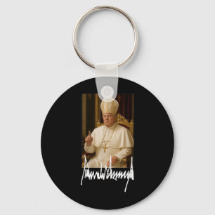 Pope Trump Funny American President Trump Vatican Keychain