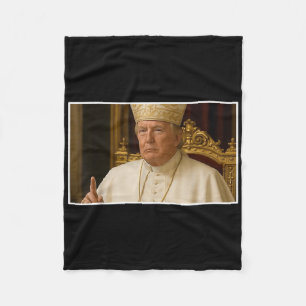 Pope Trump Funny President The Next Pope Fleece Blanket
