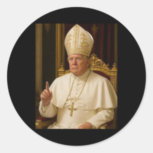 Pope Trump Funny President Trump 1 Classic Round Sticker