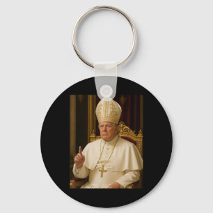 Pope Trump Funny President Trump Keychain