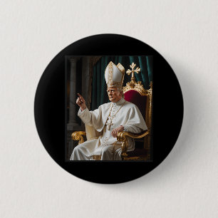 Pope Trump Funny Trump Vatican Christian Retro Chu 2 Inch Round Button