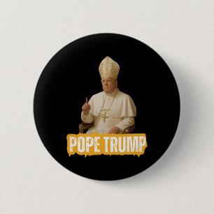 Pope Trump Funny Trump Vatican Christian Retro Chu 2 Inch Round Button