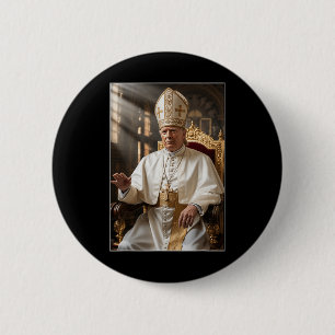 Pope Trump Funny Trump Vatican Christian Retro Chu 2 Inch Round Button
