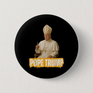 Pope Trump Funny Trump Vatican Christian Retro Chu 2 Inch Round Button