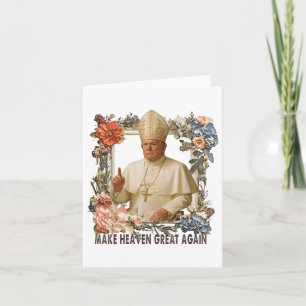 Pope Trump Funny Trump Vatican Christian Retro Chu Card