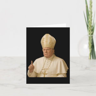 Pope Trump Funny Trump Vatican Christian Retro Chu Card