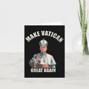 Pope Trump Funny Trump Vatican Christian Retro Chu Card