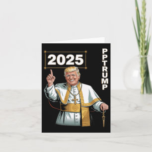 Pope Trump Funny Trump Vatican Christian Retro Chu Card