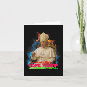 Pope Trump Funny Trump Vatican Christian Retro Chu Card