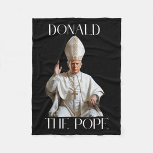 Pope Trump Funny Trump Vatican Christian Retro Chu Fleece Blanket