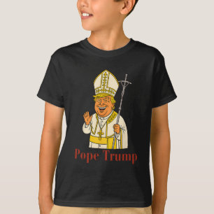Pope Trump Funny Trump Vatican Christian Retro Chu T-Shirt