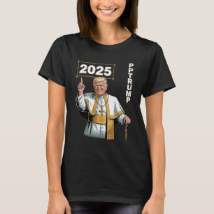 Pope Trump Funny Trump Vatican Christian Retro Chu T-Shirt
